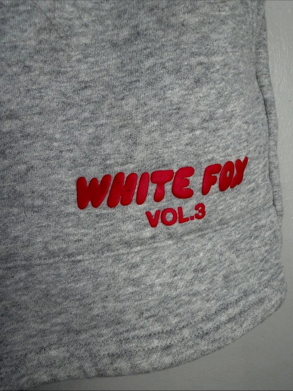White Fox Women’s Gray Fleece Shorts with Logo size medium